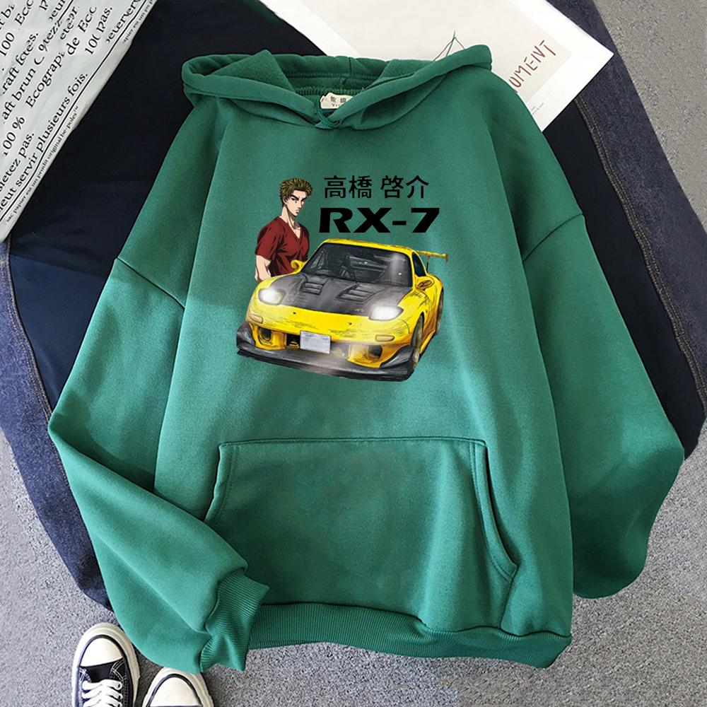Fujiwara Tofu Shop Manga Hoodie Herren Damen Keisuke Takahashis FD RX7 Oberteile Kapuzensweatshirt Lockeres Fleece