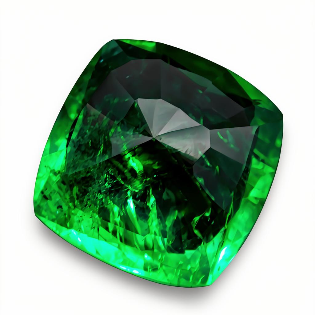 Natural Green Emerald Loose Gemstone Square Cushion Cut 10ct for Jewelry Making and Gem Collections