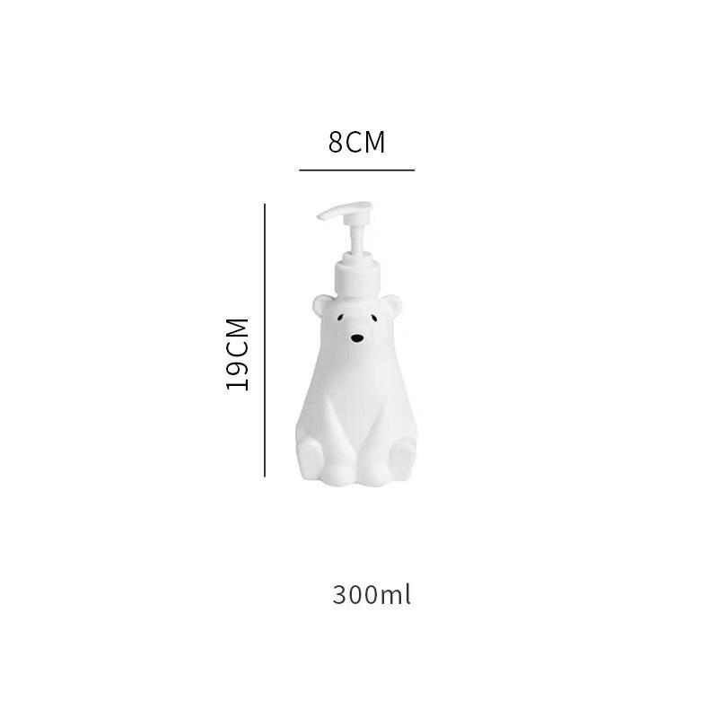 

300/900 мл Диспенсер для кухонного мыла в форме белого медведя для жидкого шампуня, геля для душа, лосьона, дозатора, бутылки с дезинфицирующим средством для рук, пресс-насосы