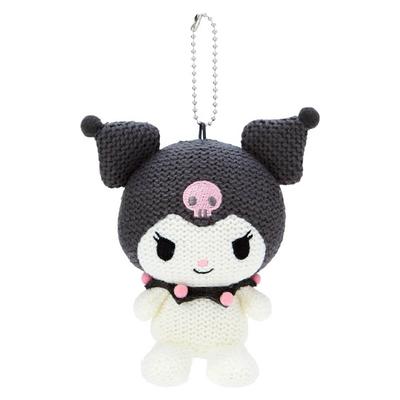 Sanrio Kuromi Amigurumi-style Knit Mascot Holder, Approx. 11cm Wide X 6cm Deep X 14cm High, 500194