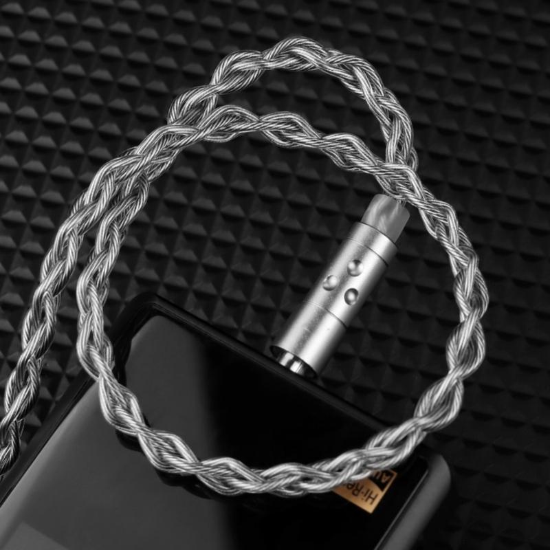 High Density 336Core Silver Plated 3.5mm 2Pin Earphone Cable Builts In Microphones For Enhances Audios Transmission