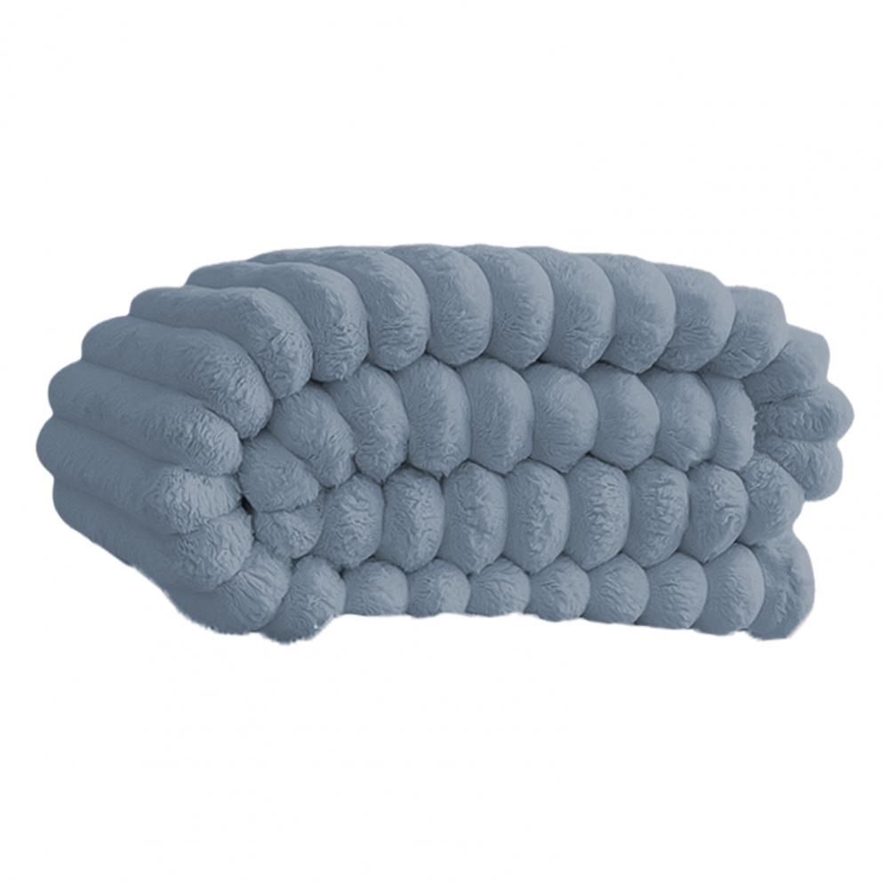 Faux Rabbit Fur Blanket Plush Cozy Throw Blanket Fluffy Bubble Blanket Warm Thick Furry Throw For Home Couch Bed Living Room