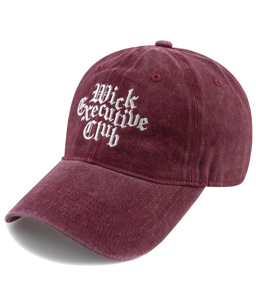Wig Gothic Executive Club Stonewashed Ball Cap - Burgundy