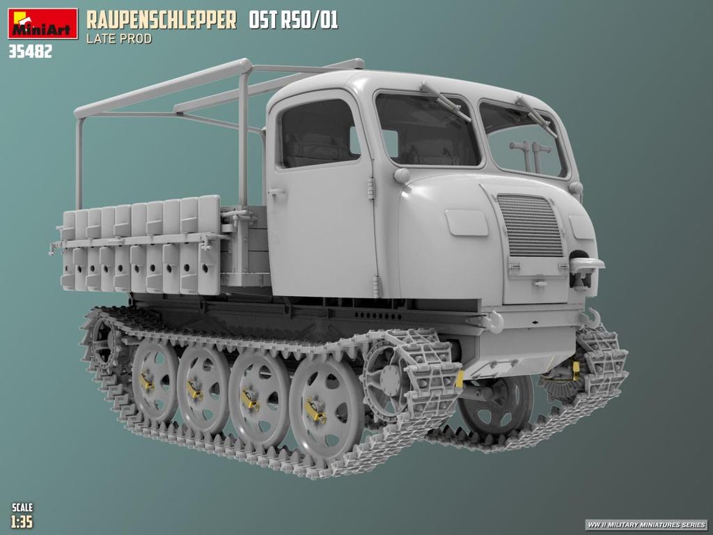 Miniart Laupenschlepper Ost Late Model Plastic Model Kit MA35482 1/35 RSO/01. (Military Vehicle)