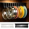 10-Slot Cabinet Lid Organizer Space-Saving Pot Lid Rack Easy Access Kitchen Storage Holder for Apartment Small Space Home Cooks
