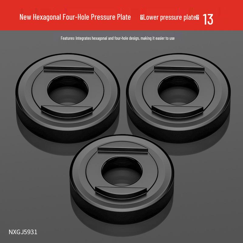 100-Piece Angle Grinder Set: Stainless Steel Hex 4-Hole Plates, Polisher Upper & Lower Nuts, Screws