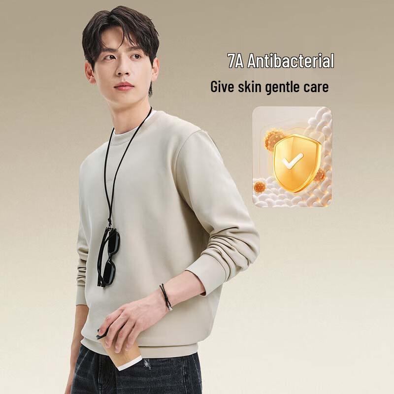 Septwolves Men's Autumn/Winter Embroidered Anti-Bacterial Sweatshirt