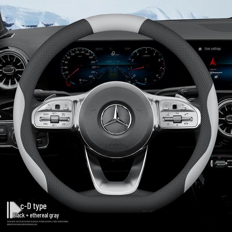 Mercedes-Benz Steering Wheel Covers for C-Class, E-Class, C200L, E300L, GLC260, GLB, GLA.
