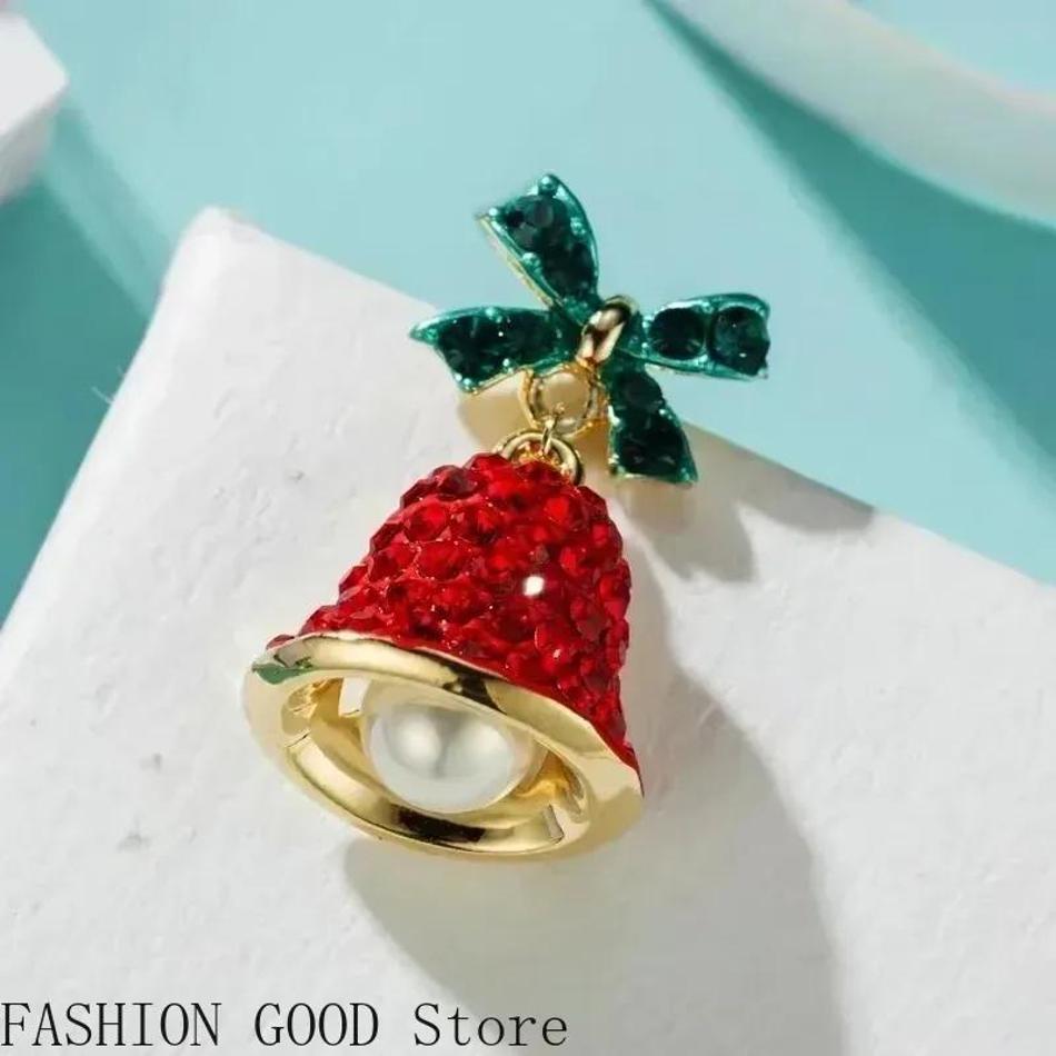 Personality Earrings New Year's Gift Red Bell Earrings With Unique Autumn And Winter Temperament High-end Atmosphere Fashionable