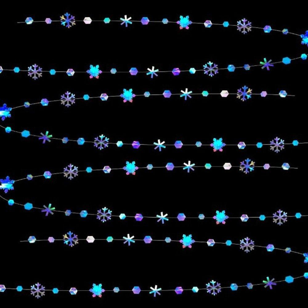 Glitzerpapier-Schneeflocken-Girlande Romantische Schneeflocken-Girlande Weihnachts-Hängegirlande Muttertag