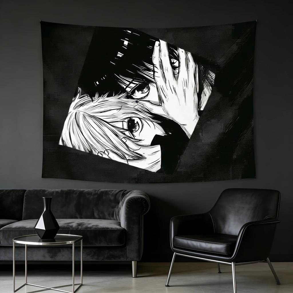 Minimalist Dark Tone Tapestry for Modern Teen Boys Room Decor Ins Inspired Aesthetic Wall Art Present