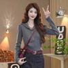 Design sense niche simple hooded sweater women's autumn new versatile fashion knitted top