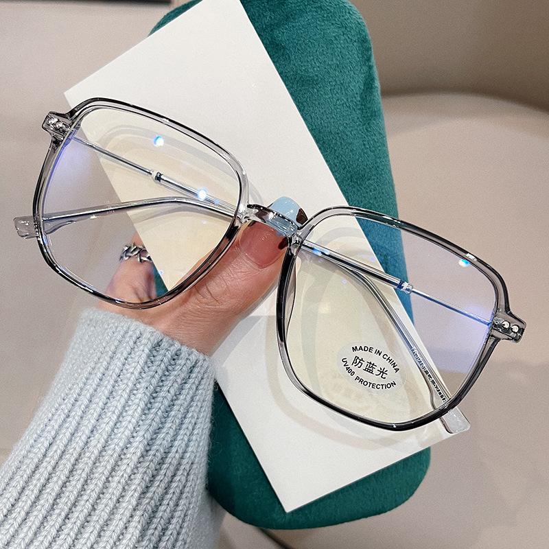 Transparent Computer Glasses Frame Women Men TR90 Anti Blue Light Presbyopia Eyeglasses Retro Oversized Square Reading Glasses