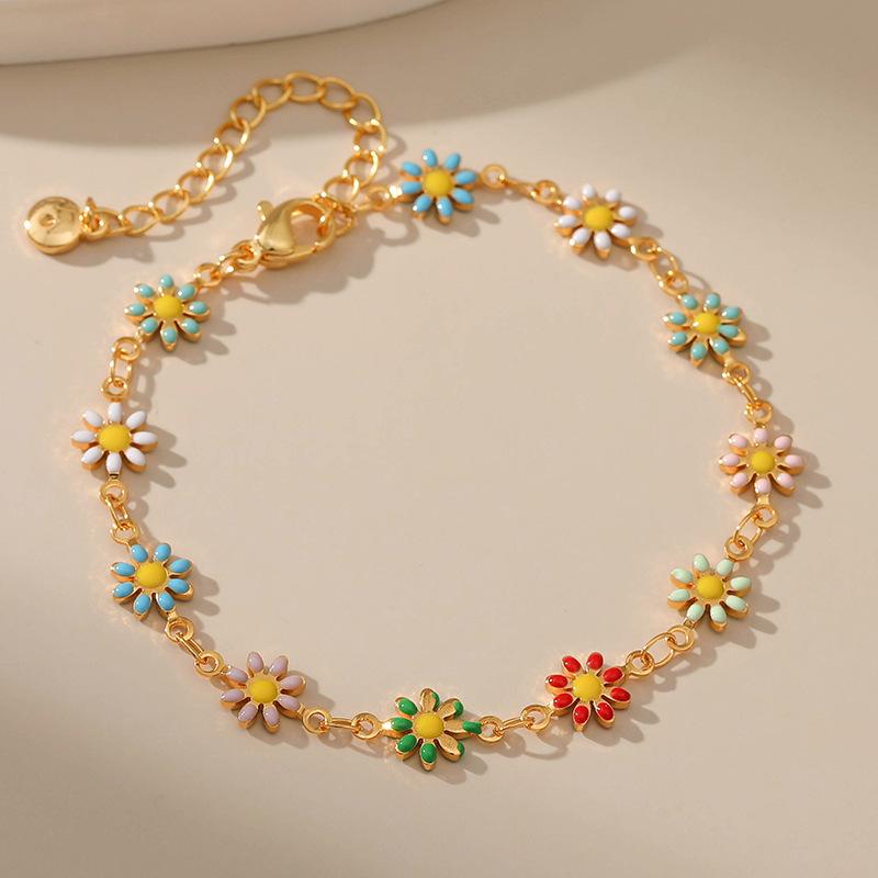Stainless Steel Y2K Colorful Zircon Crystal Bracelet for Women Luxury Elegent 18K Gold Color Chain Dazzling Handmade Jewelry Acc