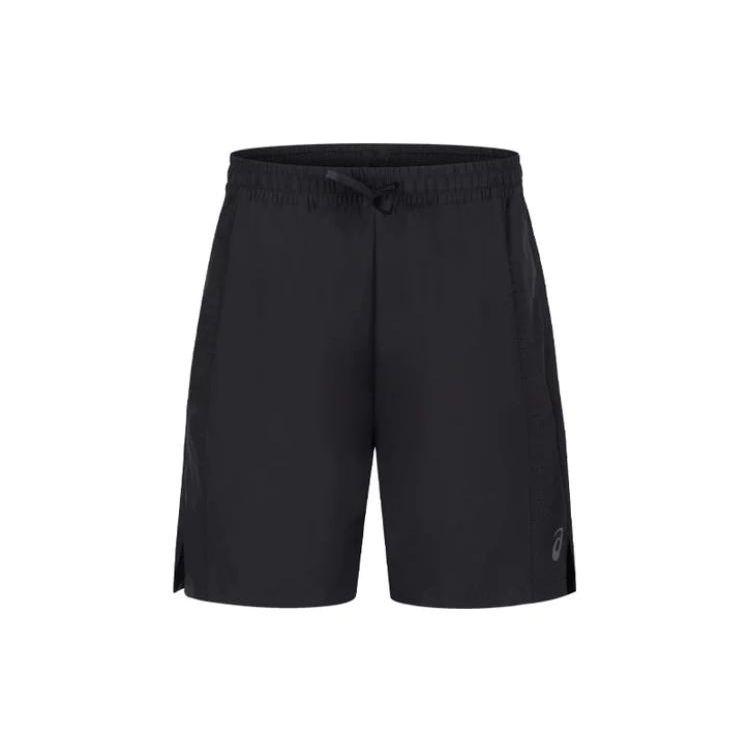 

Asics Solid Color Loose Drawstring Straight Leg Casual Shorts Men shorts Black 2011C969-001 L