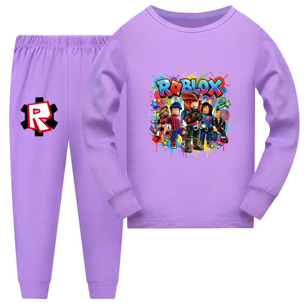 5578 Детские Мальчики Девочки Roblox Принт Повседневные Домашние Пижамы Комплекты 110cm фиолетовый