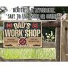 Personalized Metal Wall Art Dad Workshop Sign Father's Day Christmas Gift