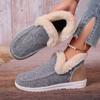 Winter flat-bottomed velvet thickened warm women's cotton shoes winter new wool neckline snow boots high-top casual shoes women