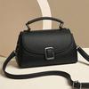 Lychee Pattern Square Buckle Flip Handbag Women's Shoulder Bag