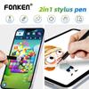 FONKEN 2 In 1 Universal Stylus Pen For Tablet Mobile Android IOS Phone iPad Accessories Drawing Tablet Capacitive Screen Touch Pen