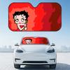 Cartoon Sexy Girl B-Bettys Boops Sun Visor Reusable Aluminum Foil UV Protector Heat Three-layer Insulation Windshield Sunshades