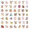 50pcs  Eevee Sticker Anime Cartoon Printing Mobile Phone Suitcase Laptop Water Cup DIY Decorative Sticker Holiday Gifts