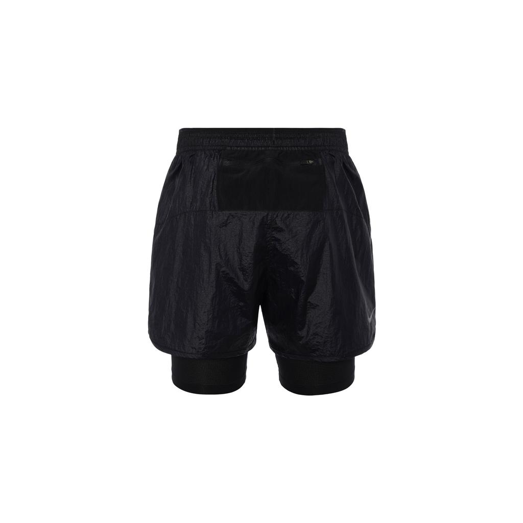 Nike Solid Color Printed Elastic Fake Two-Piece Casual Shorts Men shorts Black FB8544-010