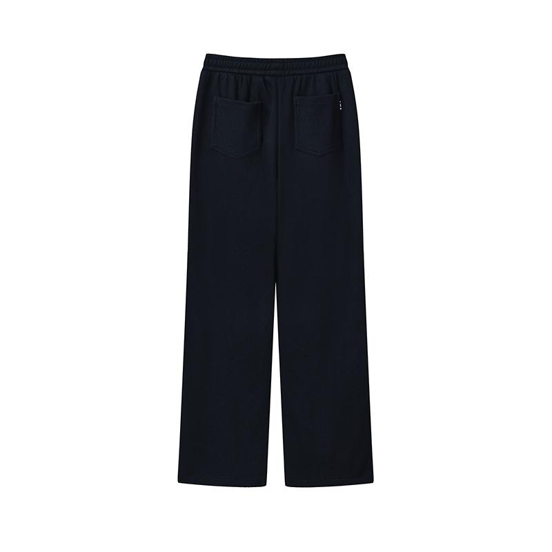 FILA Heritage Classic Striped Stretch Comfortable Knitted Loose Straight Leg Casual Pants Women bottoms Legendary-Blue F11W548607FNV