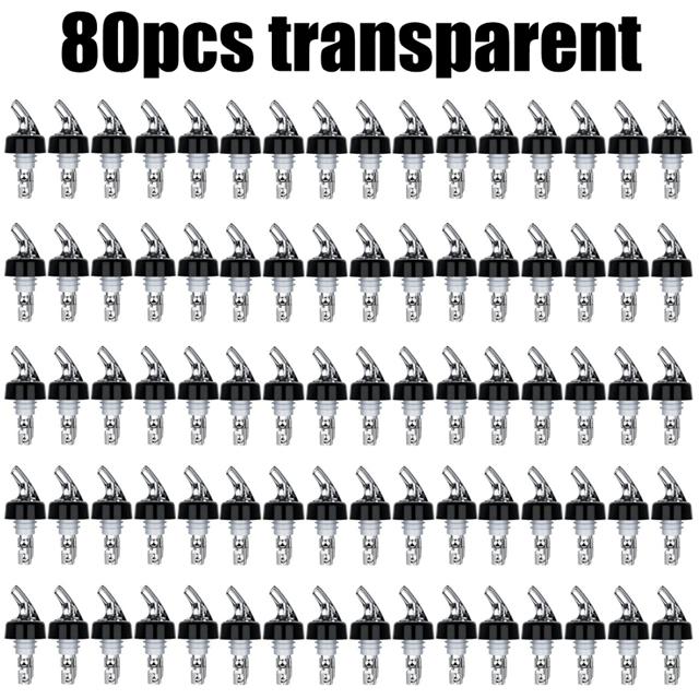 

80pcs 30ml Automatic Measured Bottle Pourer Quick Shot Spirit Drinks Wine Cocktail Dispenser Bar Accessory Wine Pourer