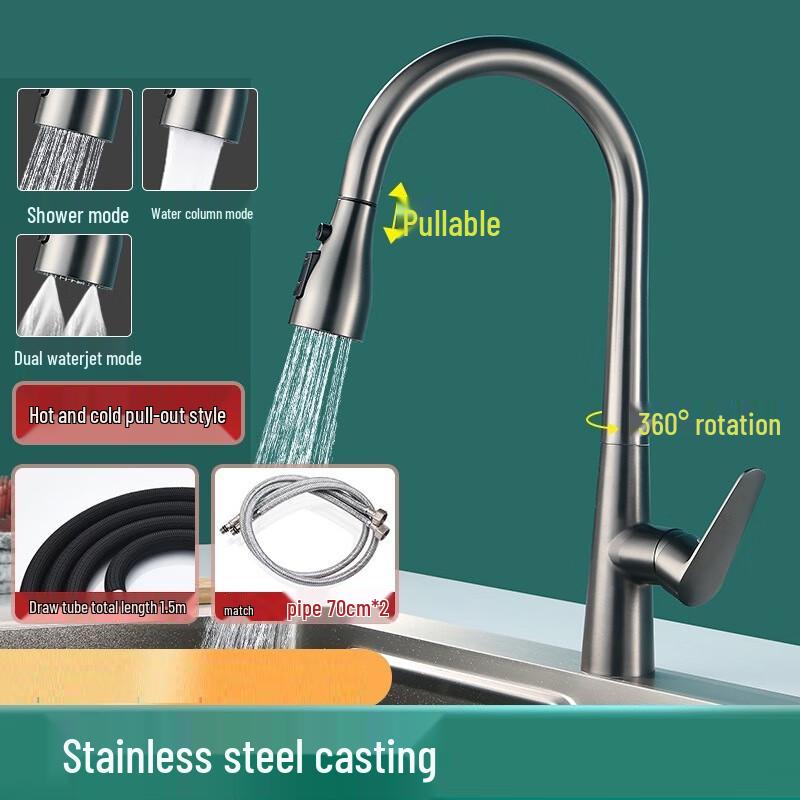 TLXT Pull-Out Kitchen Sink Faucet