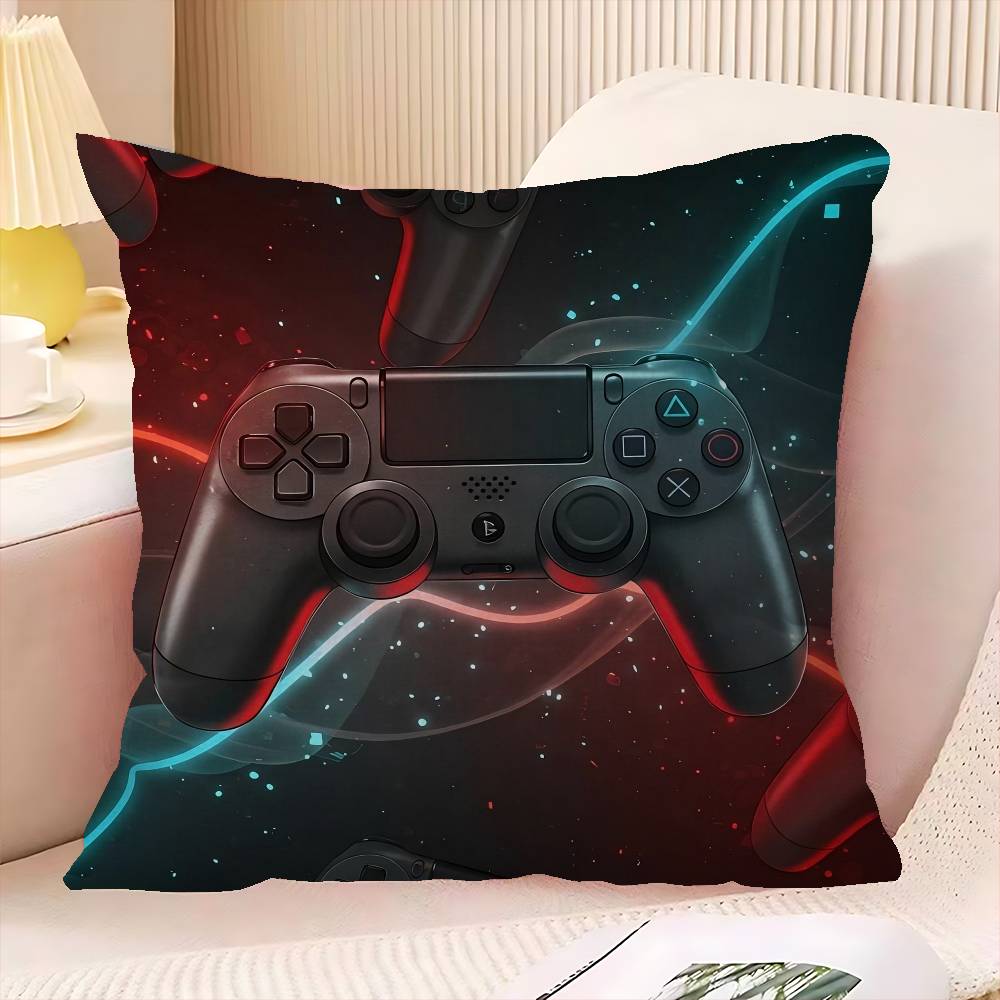 Gamer Casual Carpet With Controller Cushion Cover Car Throw Pillow Case For Sofa Car Christmas Gift 40x40cm 45x45cm