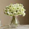 Fashion 28cm Length Artificial Camellia Bouquet Lotus Silk Flower Bouquet Fake Handmade Craft Wedding Bouquet Home Decoration