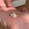 Classics Retro palace style light luxury pearl ring high quality elegant rings for women party wedding fine jewelry