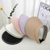 Summer sunscreen visor, new hat with enlarged brim, adult empty top hat, face covering and face showing, small summer cool hat for women