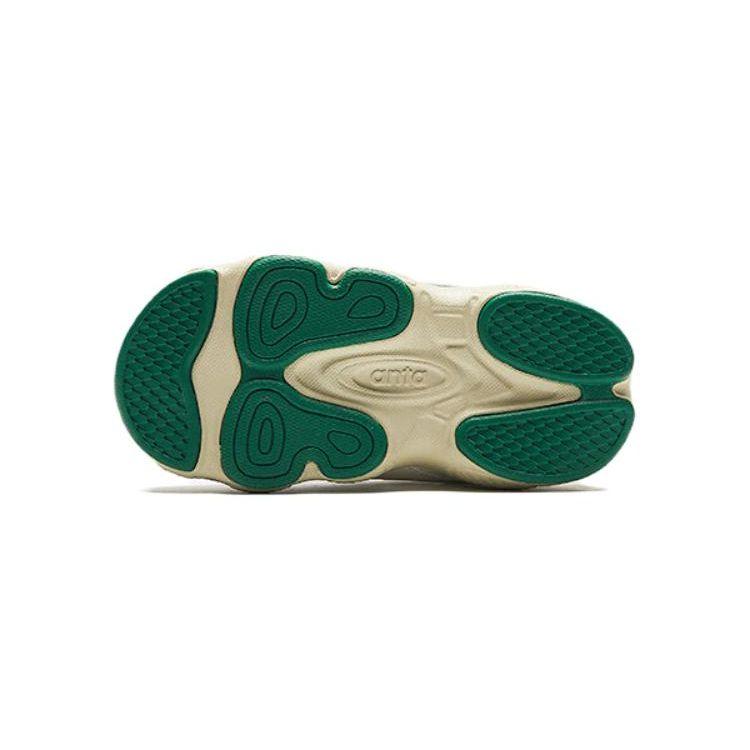 Anta Kids Comfortable Durable Breathable Low-Top Walking Shoes Baby Shoes White Green A312340086-4
