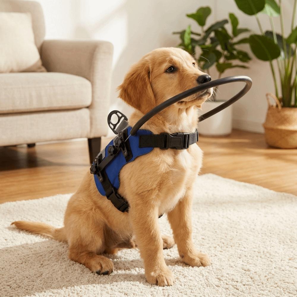 Reflektierender Blindenhund-Sicherheitsstoßfänger Atmungsaktiver Sicherheits-Antikollisionsring Bequemer verstellbarer Blindenhund-Führring