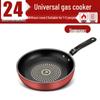 Crystal Diamond Non-stick Universal Flat-bottom Wok for Induction & Gas Stoves, Stir-fry & Frying Pan