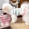 Colorful Striped Dog Dress, Stretchy Sleeveless Dog Outfit, Cute Ruffled Dress for Small Dogs Teddy Bichon Frise Party Wear