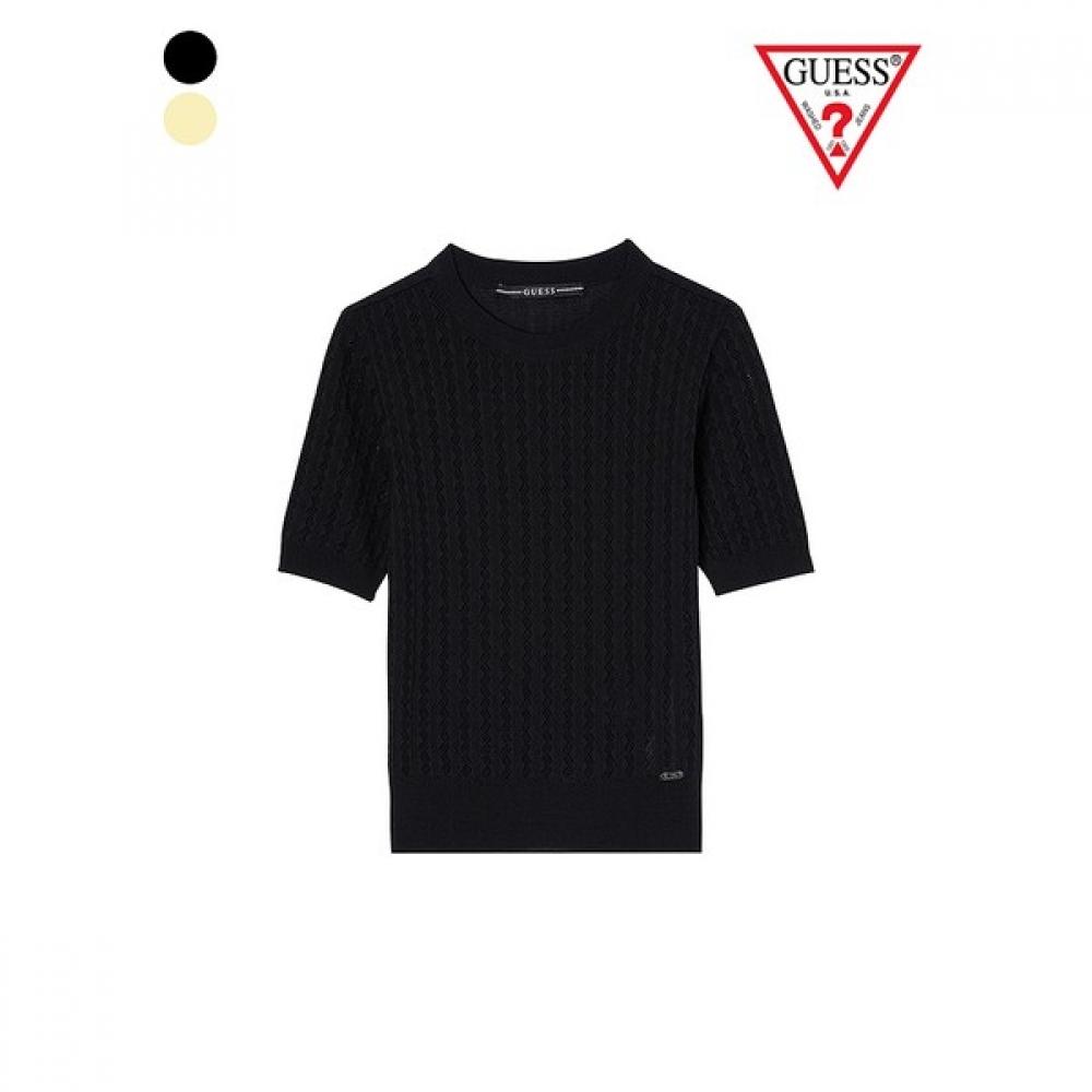 

Guess Scsi короткий рукав свитер Yn2s1655 BLK/XS