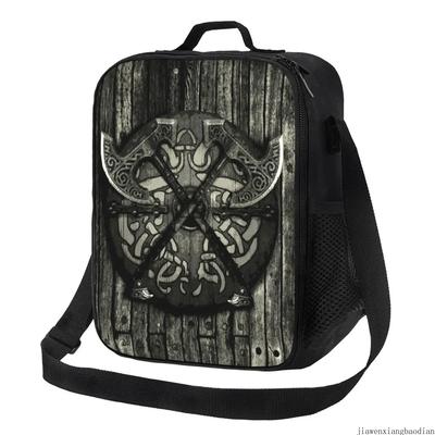 Viking Battle Shield Insulated Lunch Bags for School Office Valhalla Resuable Cooler Thermal Bento Box Women Kids