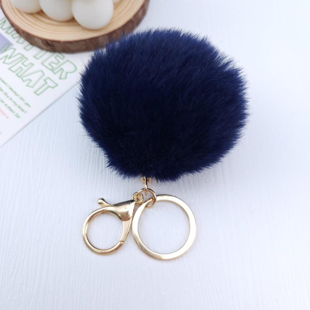 Creative Imitation Rex Rabbit Fur Ball Keychain - Plush Bag and Car Pendant Gift