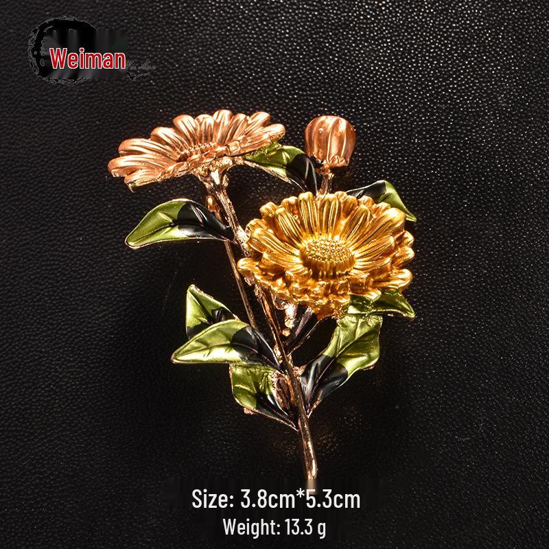 Mori Style Floral Brooch for Women's Cheongsam Suit - Creative Niche Design Corsage