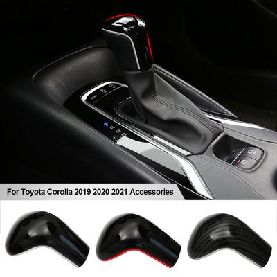 Auto Interieur Versnellingspook Versnellingspookknop Cover Tweekleurige Versnellingspookknop Geplakte Sierlijst Voor Toyota Corolla 2019 2020 2021 Accessoires