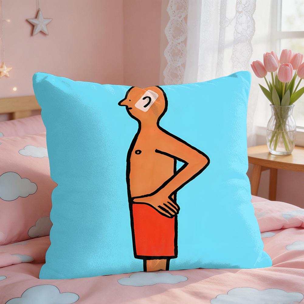 Aesthetic Art JJeanJullien Cushion Cover Square Short Plush Pillow Case Living Room Sofa Home Decor Funda X
