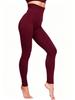 Women's High-Waisted Fleece-Lined Tummy-Control Yoga Pants for Outdoor Fitness and Running