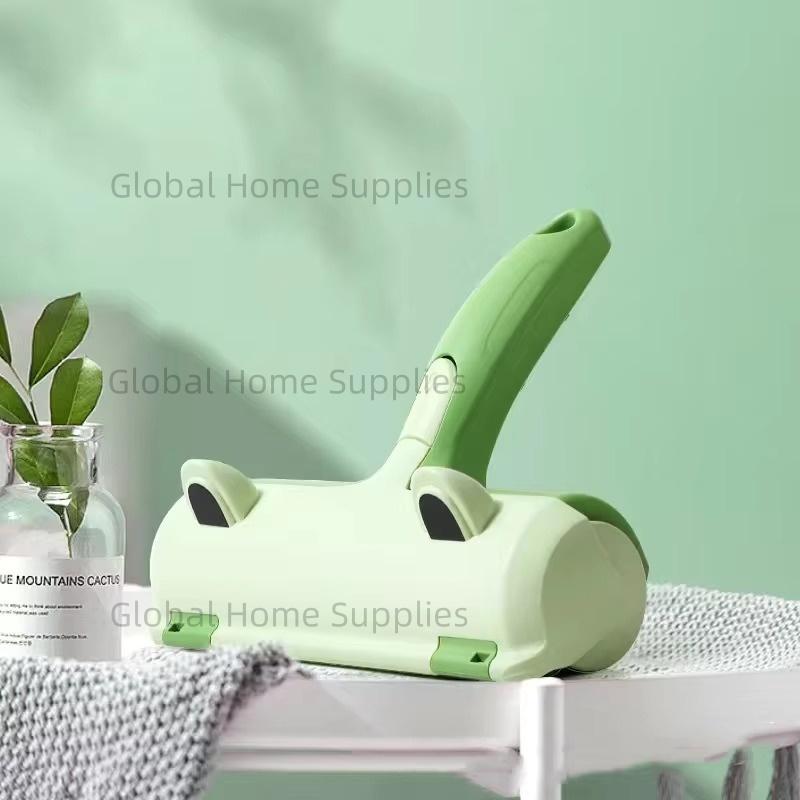 

Cat Hair Remover Brush Large Pet Fluff Roller Portable Washable Cat Dog Lint Furniture Sofa Cleaning Tool Reusable Self-cleaning зелёный