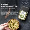 Orika Idukki Bold Green Cardamom Whole 50g | Bold 8mm Elaichi Green | No Artificial Colours or Preservatives