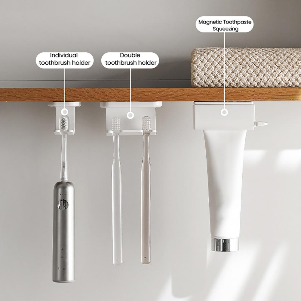 Toothbrush Stand Waterproof Wall Mount Toothbrush Holder with Easy Installation Electric Toothbrush Storage for Bathroom