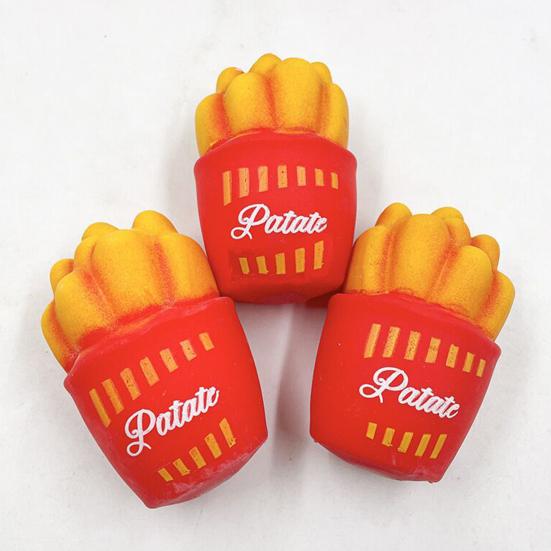 Realistic Fast Food Squeeze Toy Soft TPR Stress Relief Balls Cola Burger Fries Hot Dog Shapes Portable Fidget for Kids Adults Fun Anxiety Relief Gift