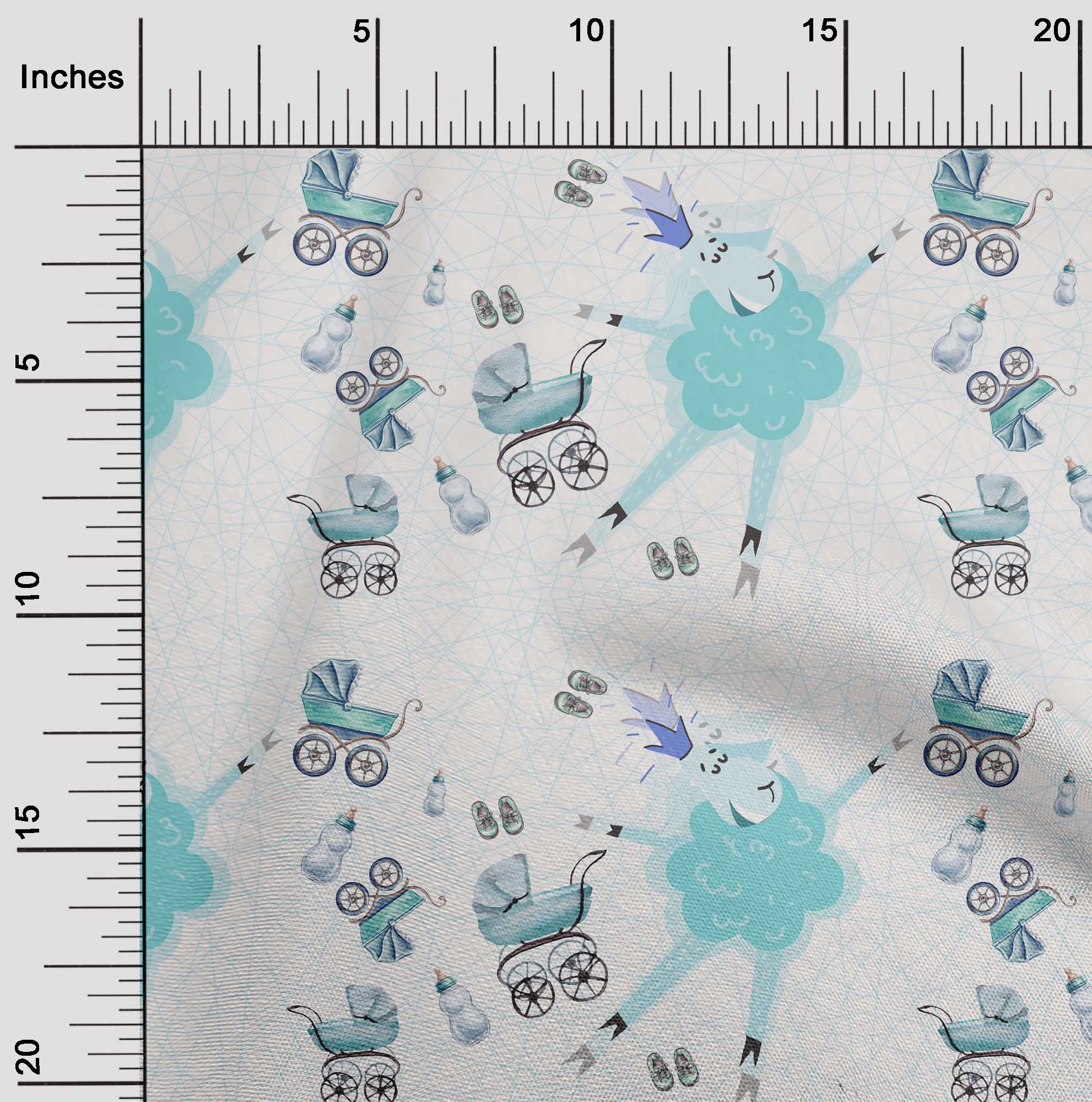 

oneOone Cotton Flex Dusty Purple Fabric Cartoon Sheep|Baby Feed & Baby Cart Kids Craft Projects Decor Fabric Printed By The Yard 40 дюймів 42 Inch Wide - Viscose Chiffon бірюзовий колір синій
